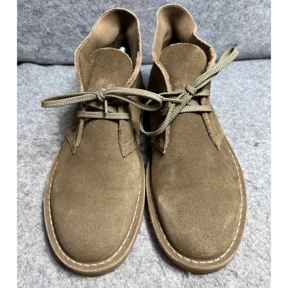 Clarks Mens Desert Boot Brown Suede Chukka Crepe Sole Ankle Boots 10.5 Wide